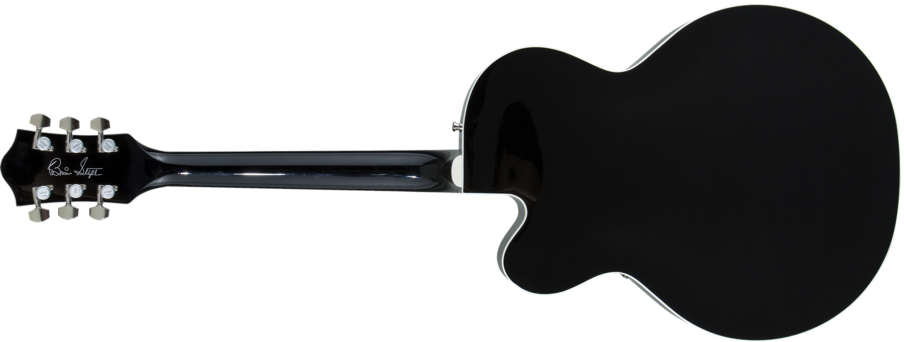 Gretsch Brian Setzer G6120t-bsnsh Nashville Japon Signature Bigsby Eb - Black Lacquer - Semi-hollow electric guitar - Variation 1