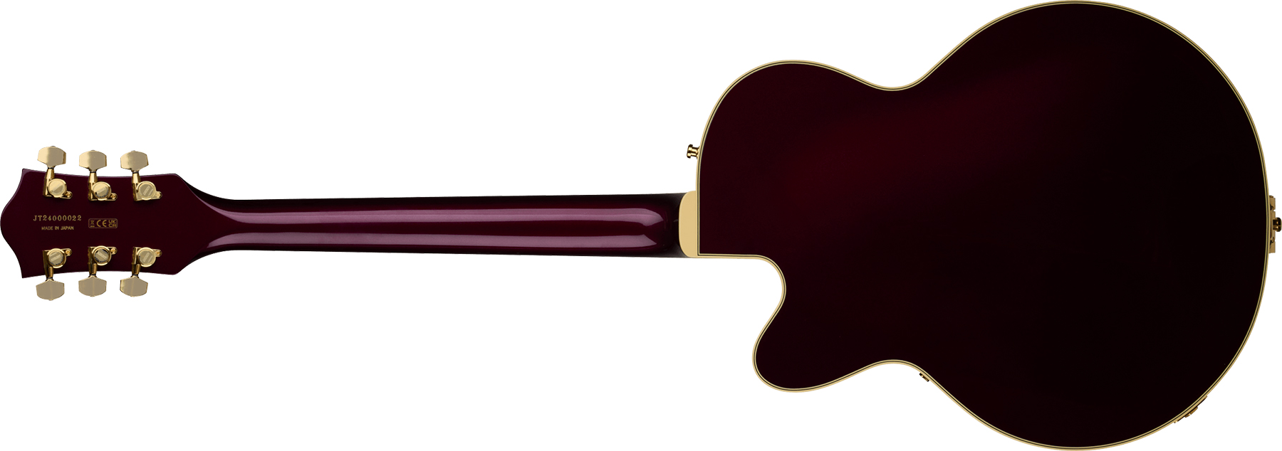 Gretsch Broadkaster Jr Lx Center Block Dc Bigsby Pro. Jap 2h Trem Eb - Blackberry - Semi-hollow electric guitar - Variation 1