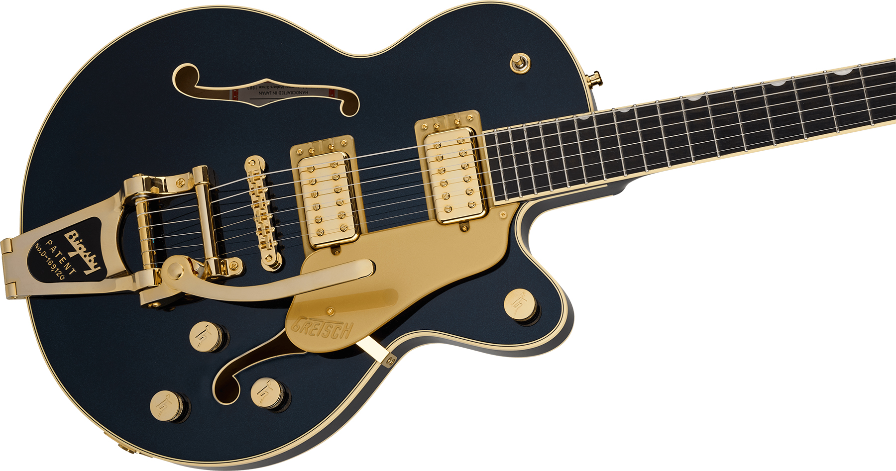 Gretsch Broadkaster Jr Lx Center Block Dc Bigsby Pro. Jap 2h Trem Eb - Midnight Sapphire - Semi-hollow electric guitar - Variation 2