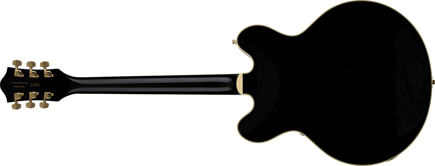 Gretsch Broadkaster Lx Center Block Dc Bigsby Gh Pro. Jap 2h Trem Eb - Black - Semi-hollow electric guitar - Variation 1