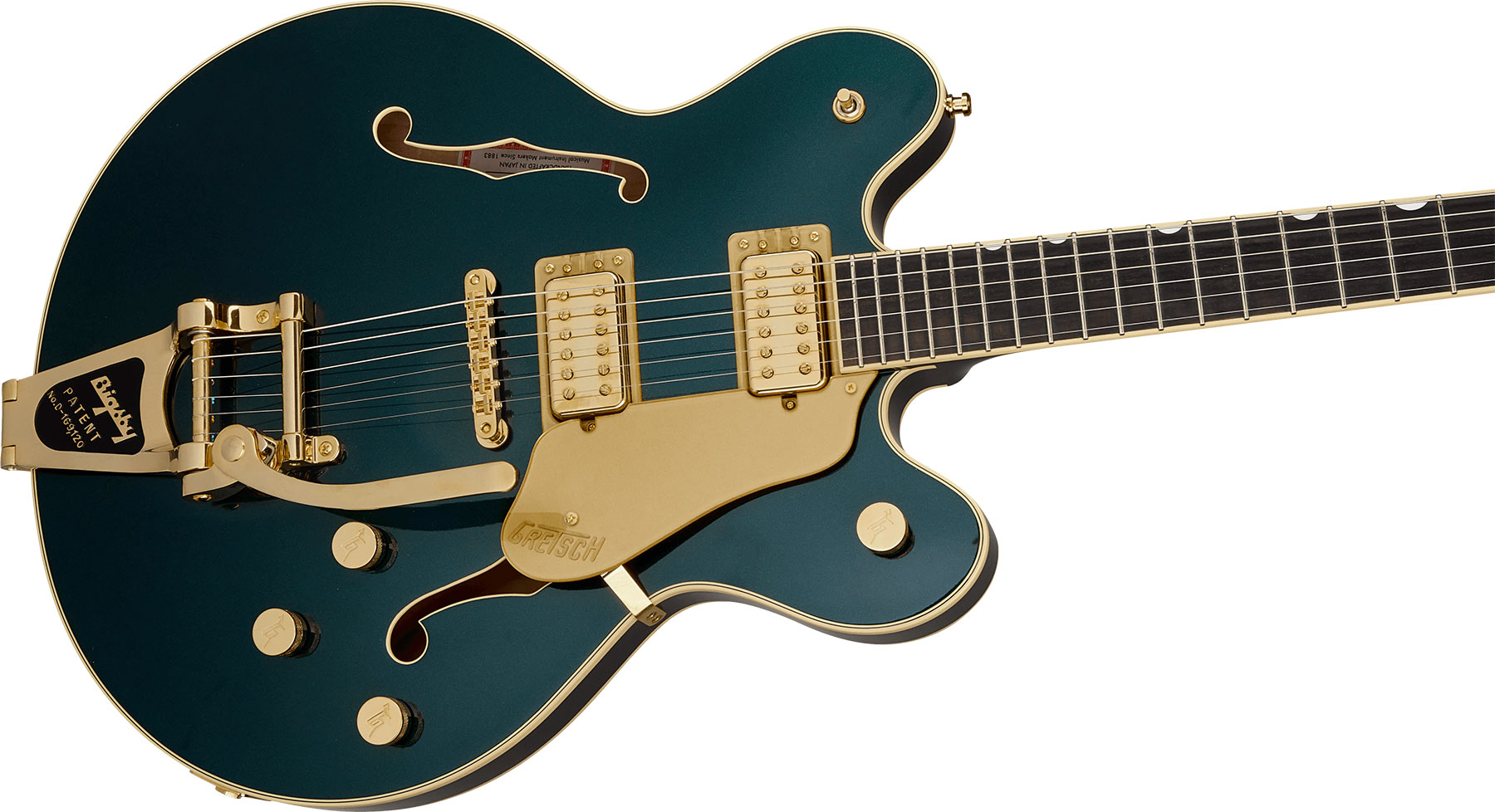 Gretsch Broadkaster Lx Center Block Dc Bigsby Gh Pro. Jap 2h Trem Eb - Cadillac Green - Semi-hollow electric guitar - Variation 2