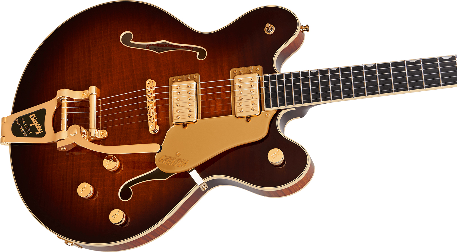 Gretsch Broadkaster Lx Center Block Dc Bigsby Gh Pro. Jap 2h Trem Eb - Havana Burst - Semi-hollow electric guitar - Variation 2