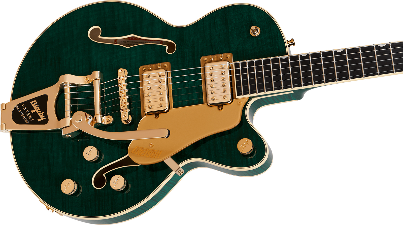 Gretsch Broadkaster Lx Jr Center Block Bigsby Gh Pro. Jap 2h Trem Eb - Tropic Aura - Semi-hollow electric guitar - Variation 2