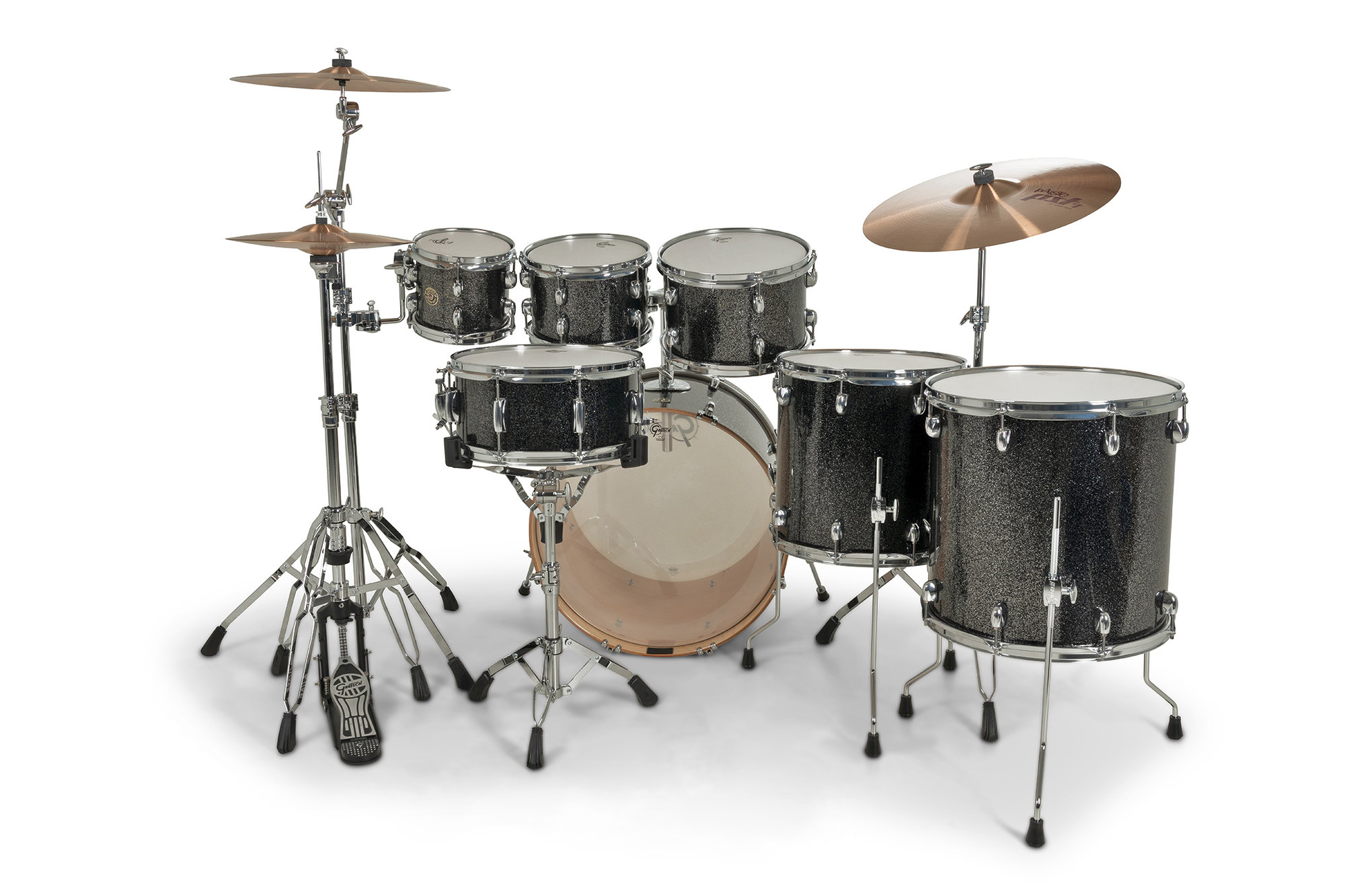 Gretsch Catalina Erable 7 Futs - 6 FÛts Et + - Black Stardust - Standard drum kit - Variation 1