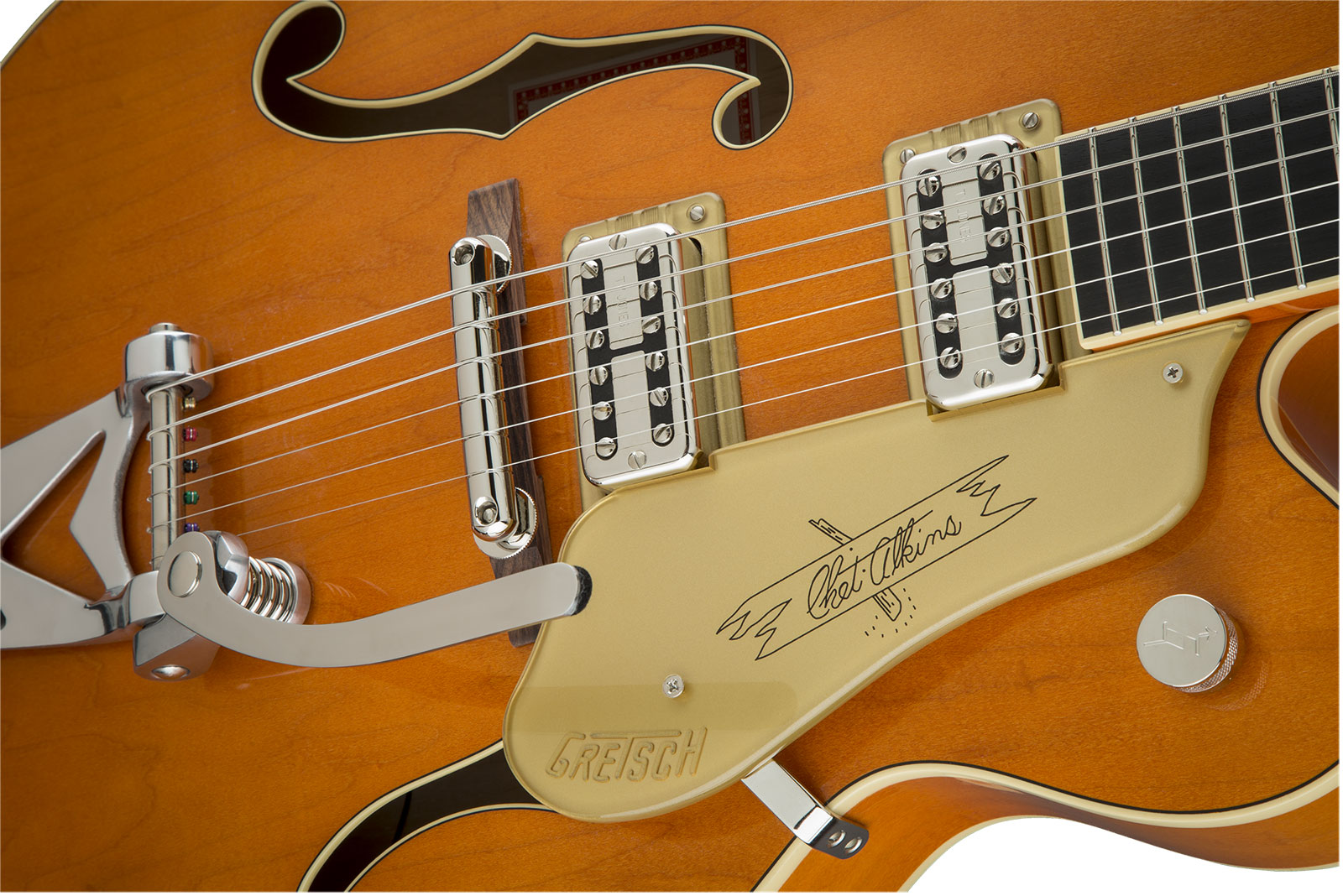 Gretsch Chet Atkins G6120t-59 Vintage Select 1959 Bigsby Pro Jap 2h Tv Jones Trem Eb - Vintage Orange Stain - Hollow-body electric guitar - Variation 