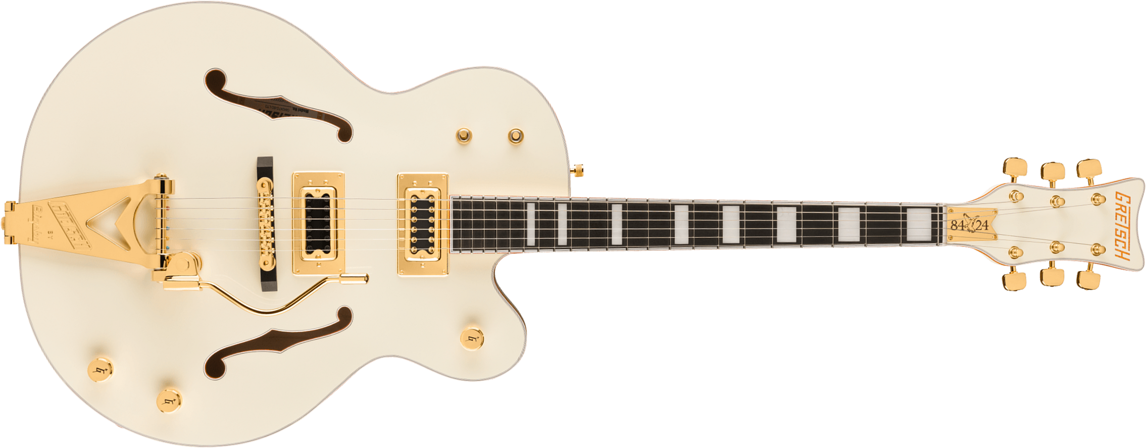 Gretsch Billy Duffy Falcon G8424tg Bigsby Jap Ltd Signature 2h Trem Eb - Vintage White - Semi-hollow electric guitar - Main picture