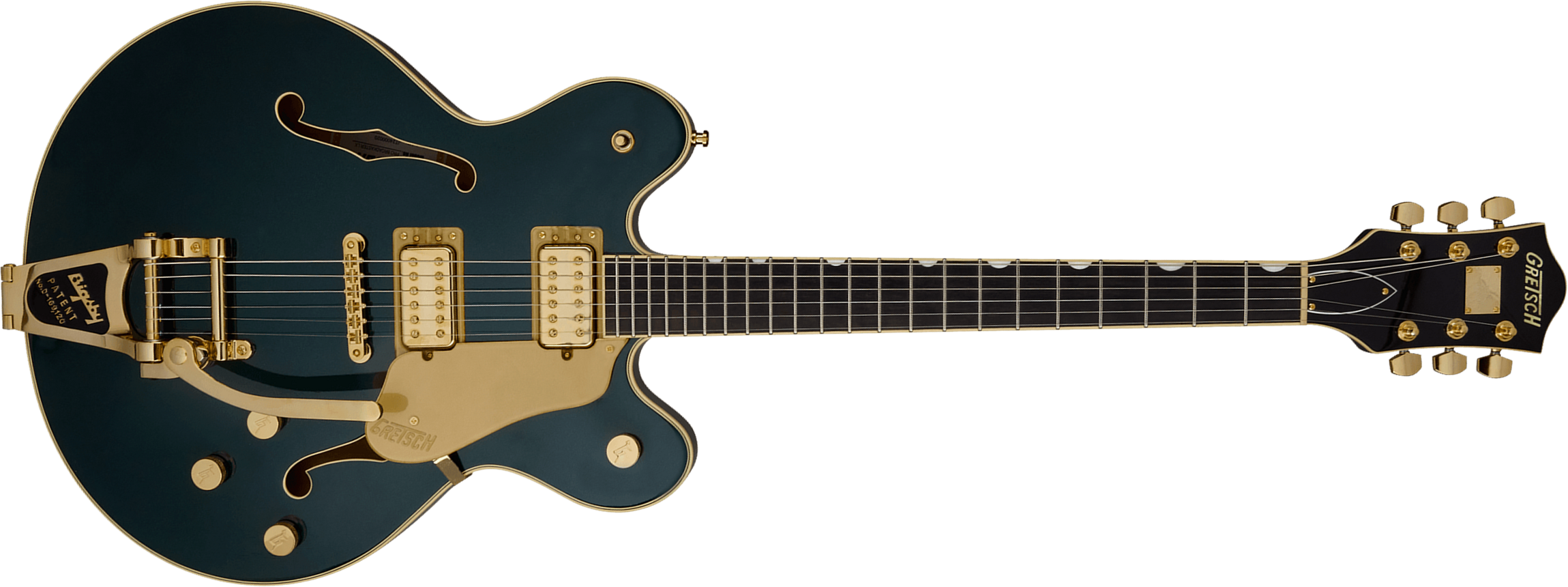 Gretsch Broadkaster Lx Center Block Dc Bigsby Gh Pro. Jap 2h Trem Eb - Cadillac Green - Semi-hollow electric guitar - Main picture