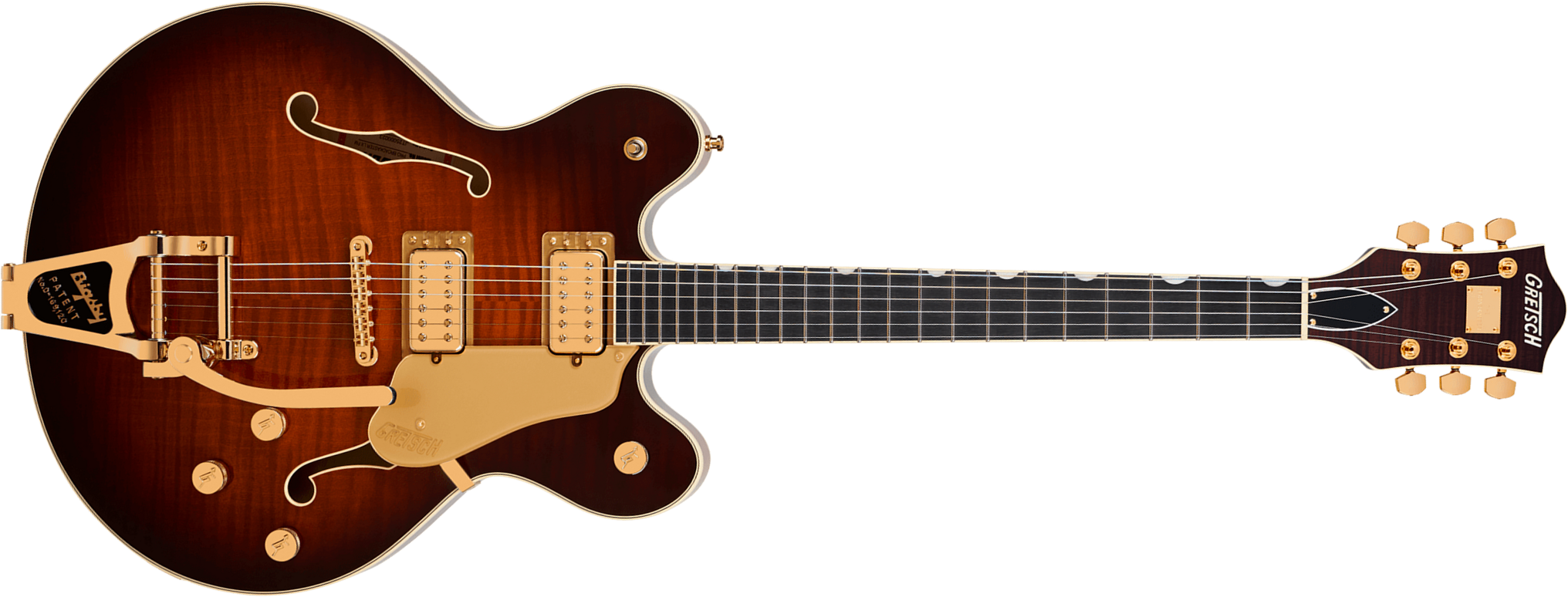 Gretsch Broadkaster Lx Center Block Dc Bigsby Gh Pro. Jap 2h Trem Eb - Havana Burst - Semi-hollow electric guitar - Main picture