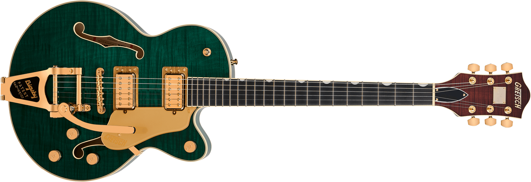 Gretsch Broadkaster Lx Jr Center Block Bigsby Gh Pro. Jap 2h Trem Eb - Tropic Aura - Semi-hollow electric guitar - Main picture