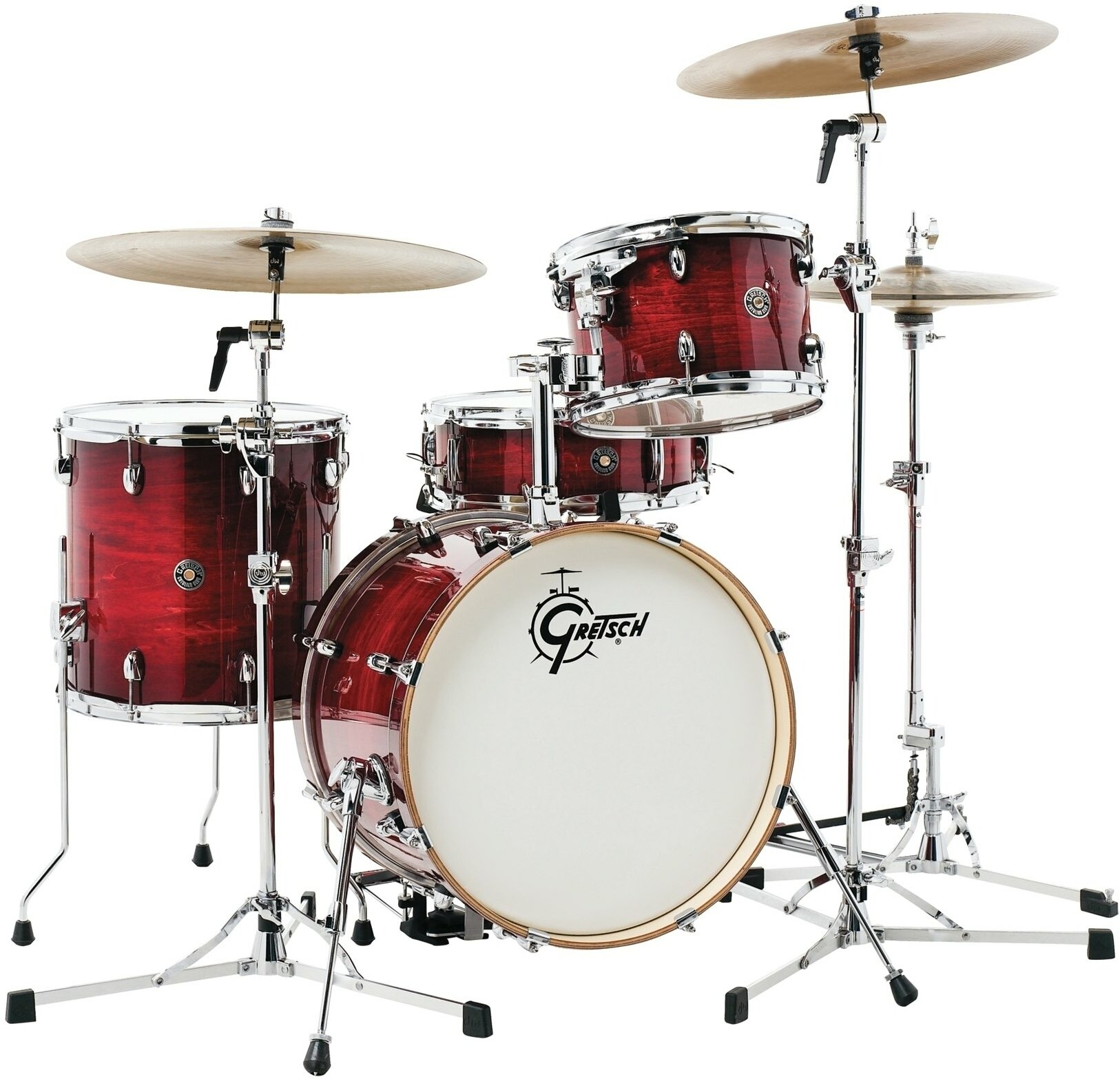 Gretsch Catalina Club 18 Acajou - 4 FÛts - Crimson Burst - Standard drum kit - Main picture