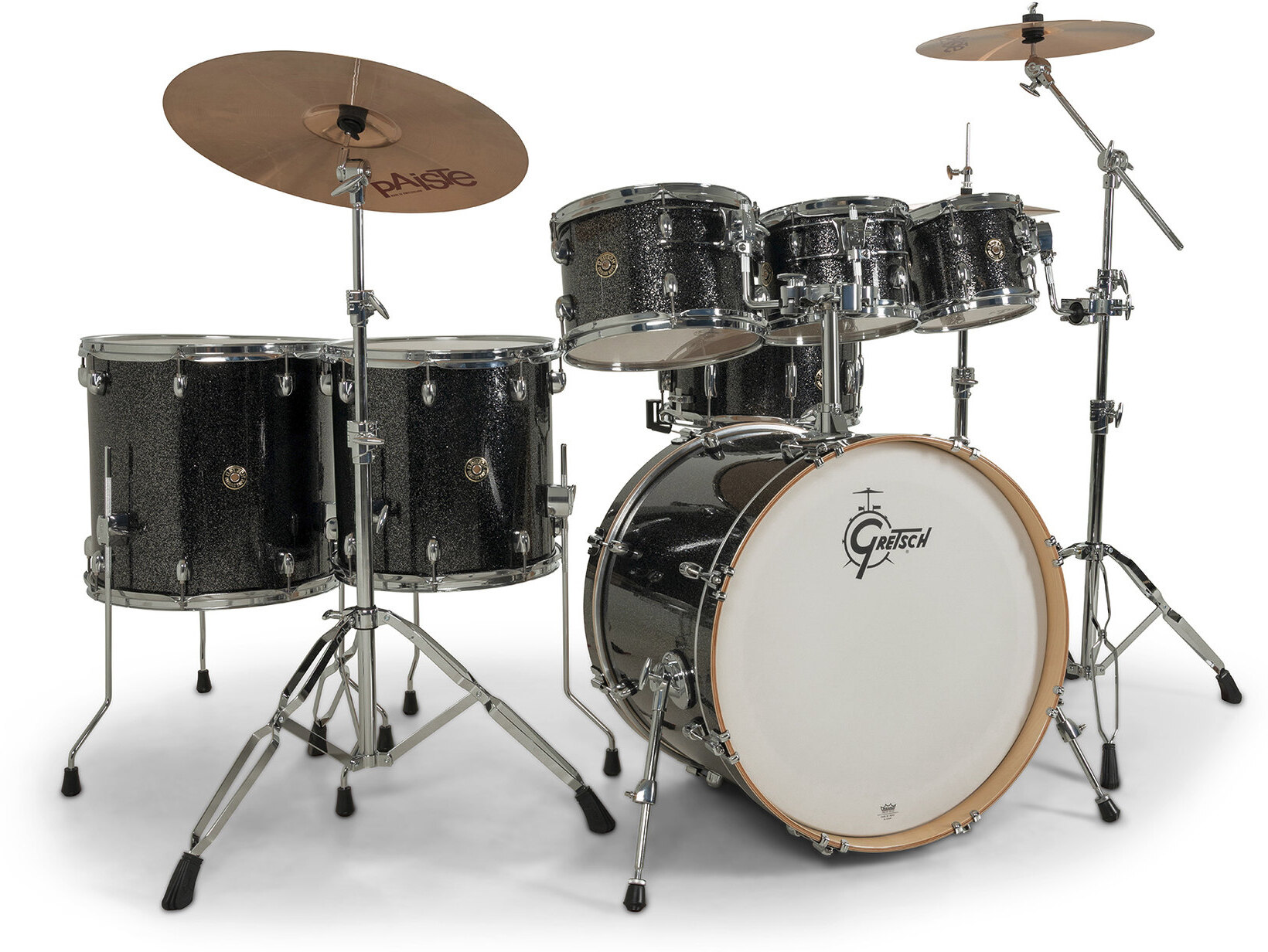 Gretsch Catalina Erable 7 Futs - 6 FÛts Et + - Black Stardust - Standard drum kit - Main picture