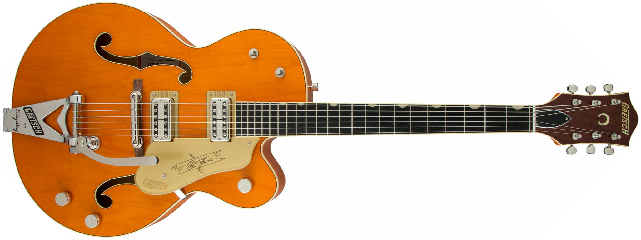 Gretsch Chet Atkins G6120t-59 Vintage Select 1959 Bigsby Pro Jap 2h Tv Jones Trem Eb - Vintage Orange Stain - Hollow-body electric guitar - Main pictu