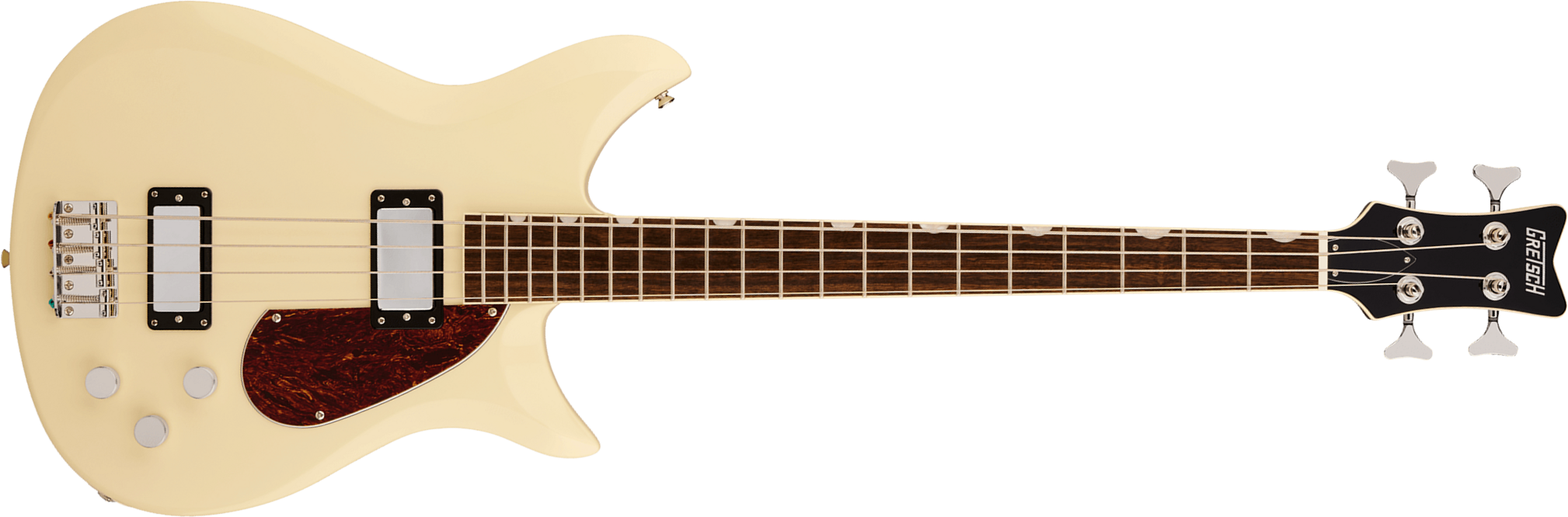 Gretsch Cvt Bass Dc Electromatic Shsc Lau - Vintage White - Solid body electric bass - Main picture