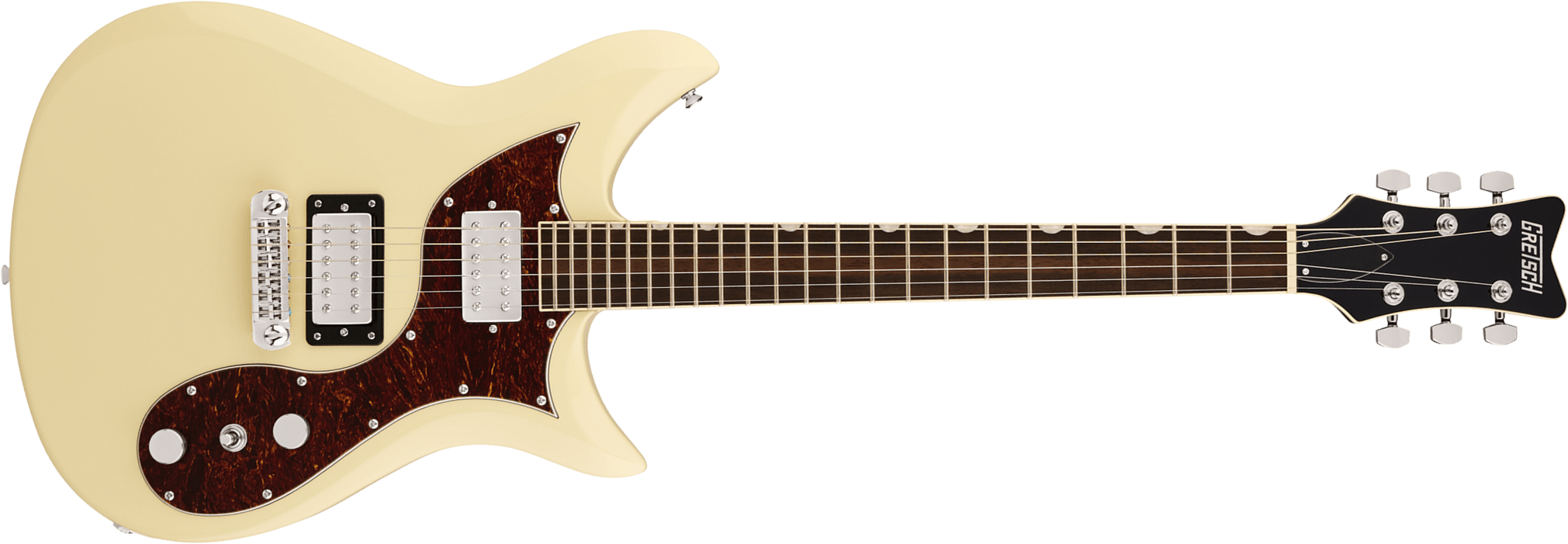 Gretsch Cvt Dc Wraparound Electromatic 2h Ht Lau - Vintage White - Double cut electric guitar - Main picture