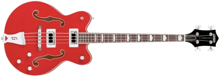 Gretsch Electromatic Collection G5442bdc Scale Bass Double Cutaway - Transparent Red - Semi & hollow-body electric bass - Main picture
