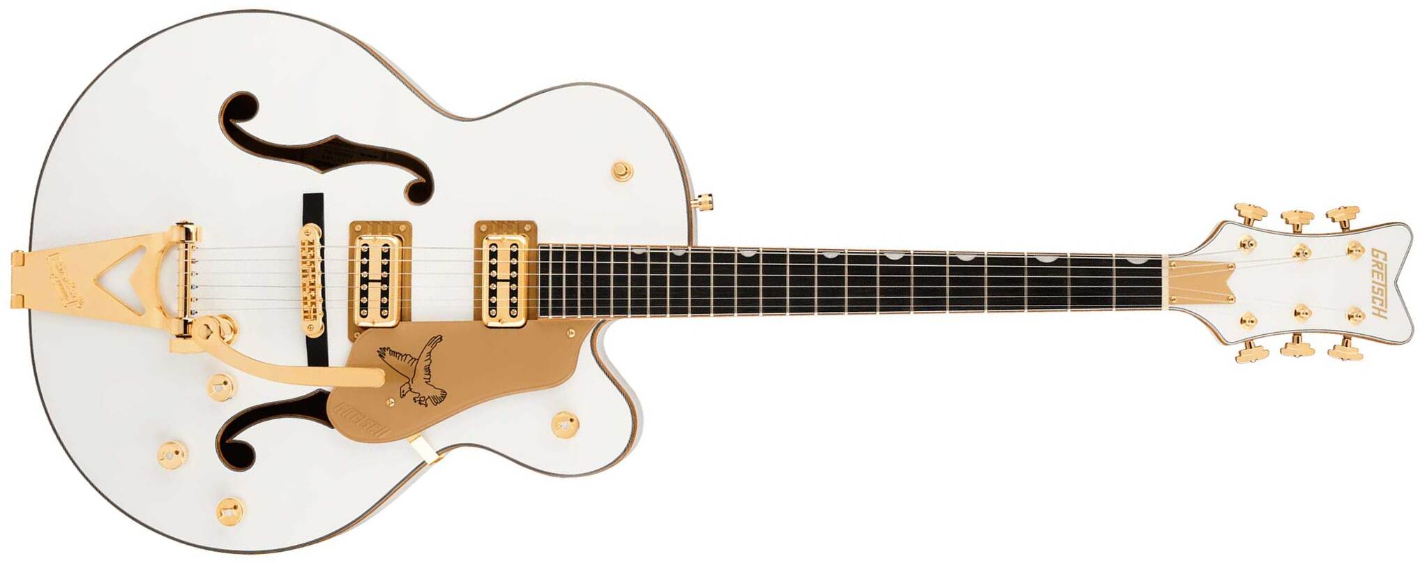 Gretsch Falcon Hollowbody Sc Bigsby Synchromatic 2h Trem Eb - Snowcrest White - Semi-hollow electric guitar - Main picture