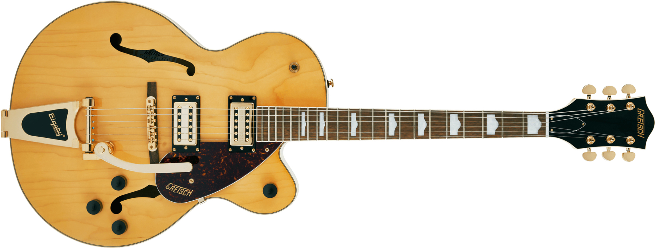 Gretsch G2410tg Streamliner Hollow Body Bigsby Gh Hh Trem Lau - Village Amber - Semi-hollow electric guitar - Main picture