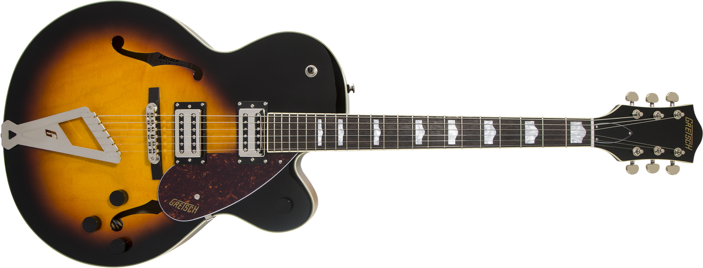 Gretsch G2420 Streamliner Hollow Body With Chromatic Ii 2h Ht Lau - Aged Brooklyn Burst - Semi-hollow electric guitar - Main picture