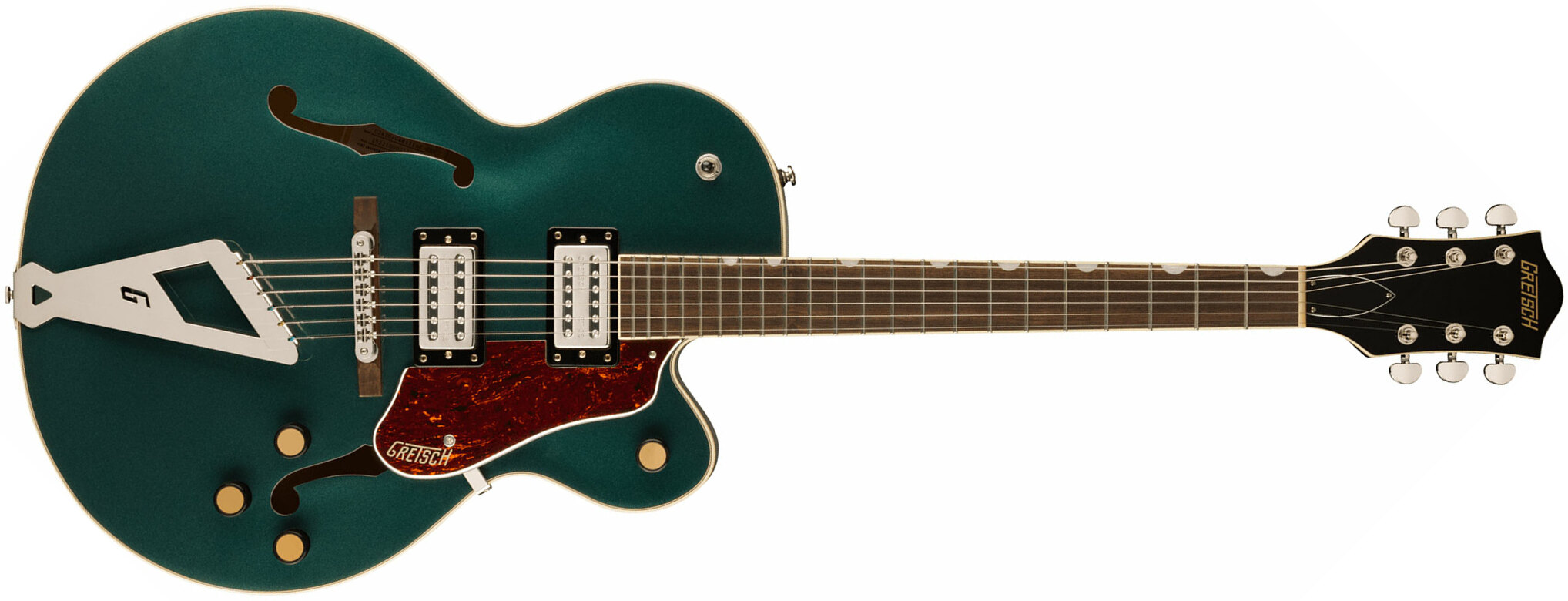 Gretsch G2420 Streamliner Hollow Body With Chromatic Ii 2h Ht Lau - Cadillac Green - Hollow-body electric guitar - Main picture