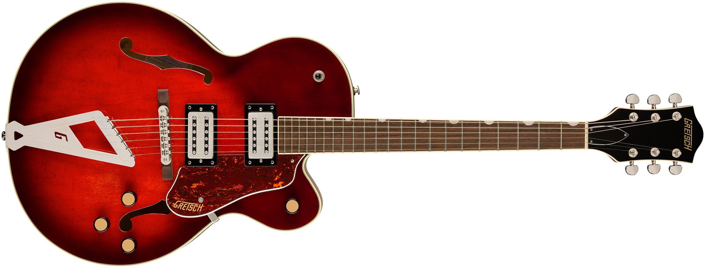 Gretsch G2420 Tailpiece Streamliner Hollow Body 2h Ht Lau - Claret Burst - Hollow-body electric guitar - Main picture