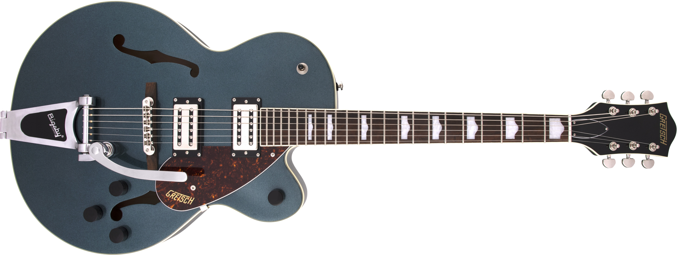 Gretsch G2420t Streamliner Hollow Body Bigsby 2h Trem Lau - Gunmetal - Semi-hollow electric guitar - Main picture