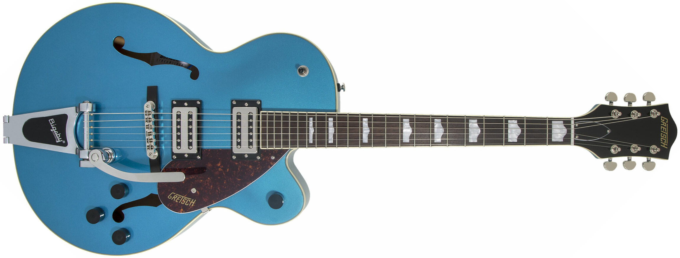 Gretsch G2420t Streamliner Hollow Body Bigsby Hh Trem Lau - Riviera Blue - Semi-hollow electric guitar - Main picture