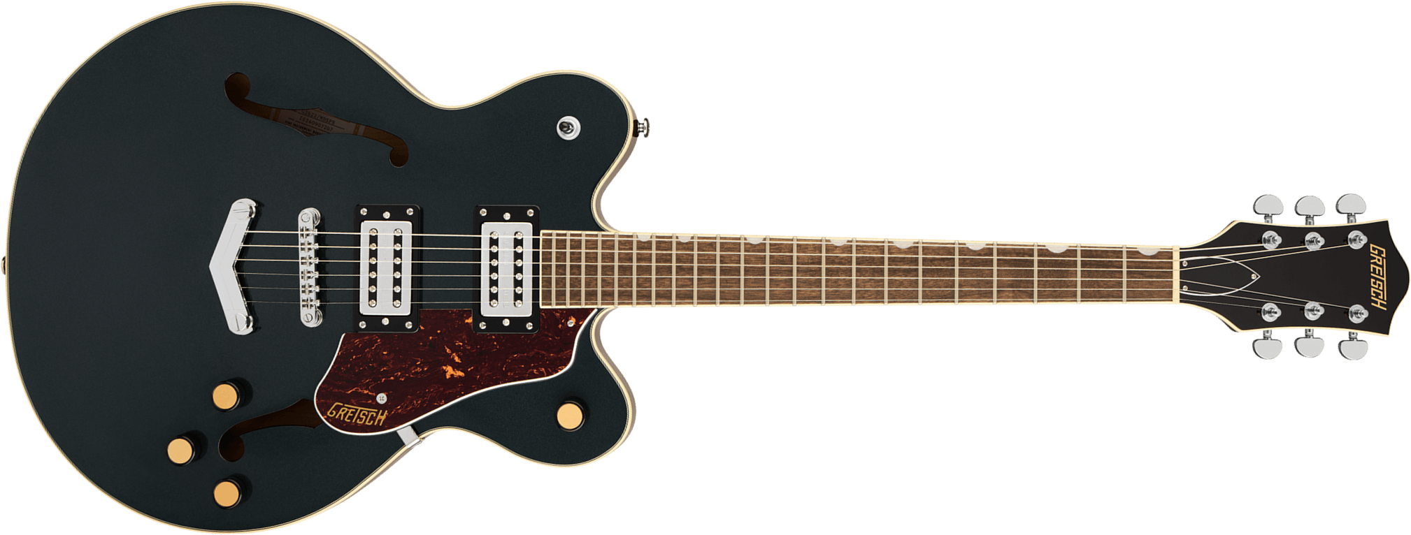 Gretsch G2622 V-stoptail Dc Streamliner Center Block 2h Ht Lau - Midnight Sapphire - Semi-hollow electric guitar - Main picture