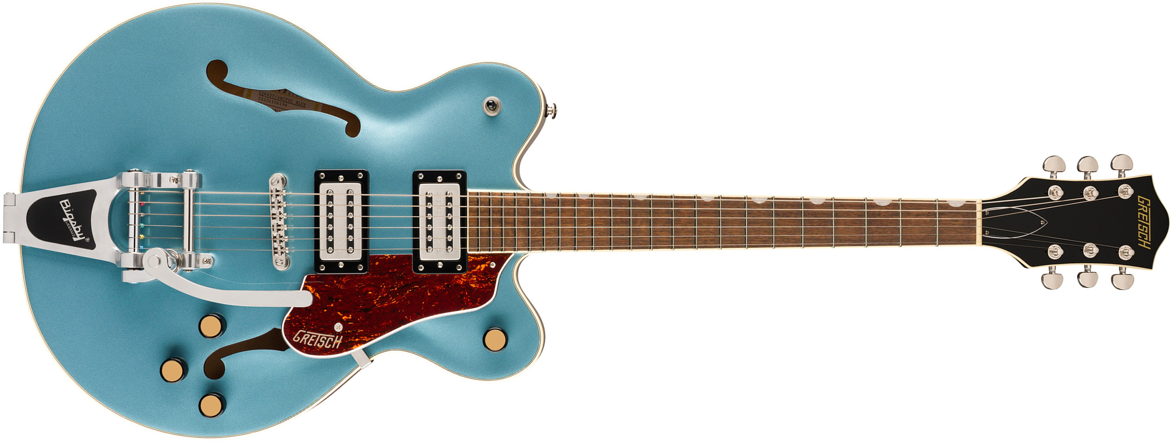 Gretsch G2622t Streamliner Center Block Dc Bigsby 2h Trem Lau - Arctic Blue - Semi-hollow electric guitar - Main picture