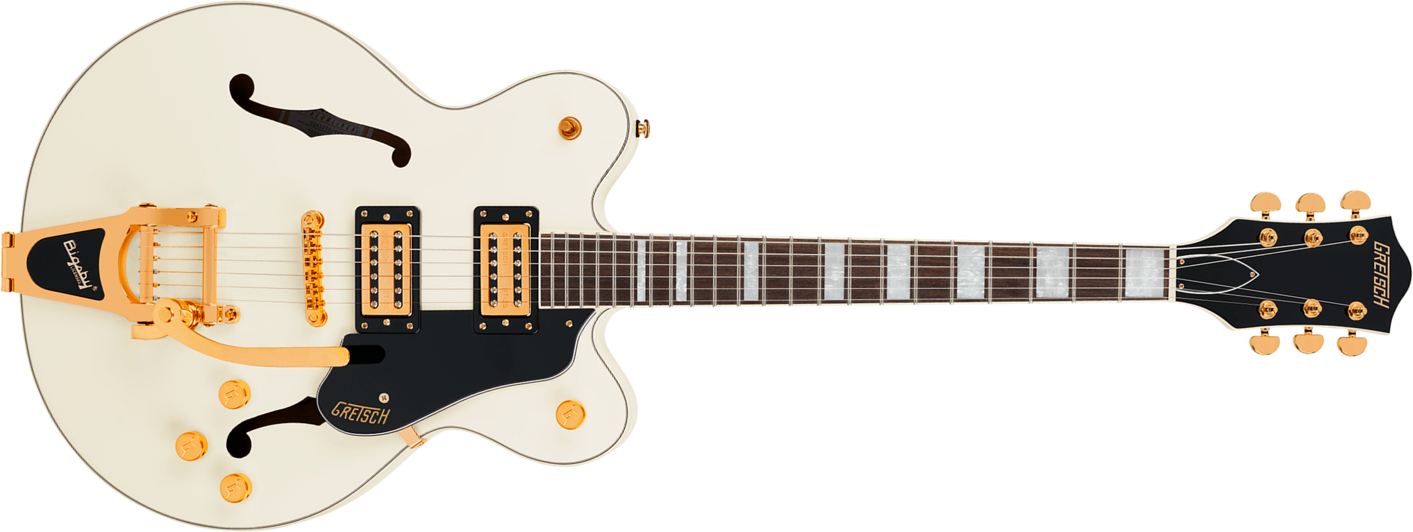 Gretsch G2622tg Bigsby Streamliner Center Block Dc Bigsby Ltd 2h Trem Lau - Vintage White - Semi-hollow electric guitar - Main picture