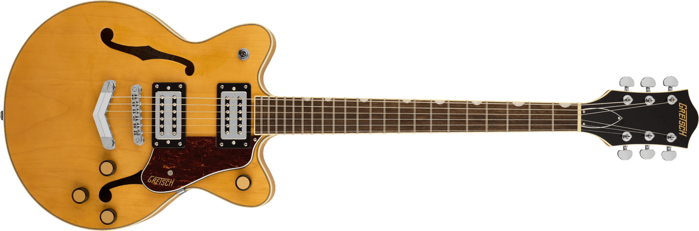 Gretsch G2655 Center Block Jr Dc V-stoptail Streamliner 2h Ht Lau - Village Amber - Double cut electric guitar - Main picture