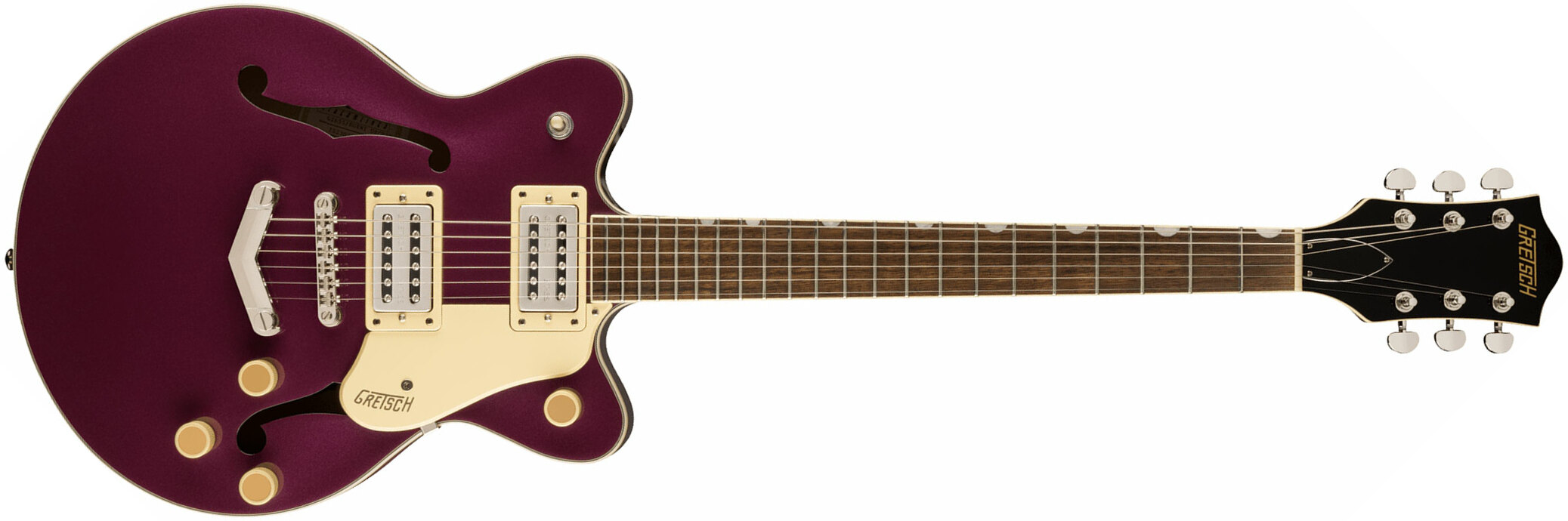 Gretsch G2655 Streamliner Center Block Jr Dc V-stoptail 2h Ht Lau - Burnt Orchid - Semi-hollow electric guitar - Main picture