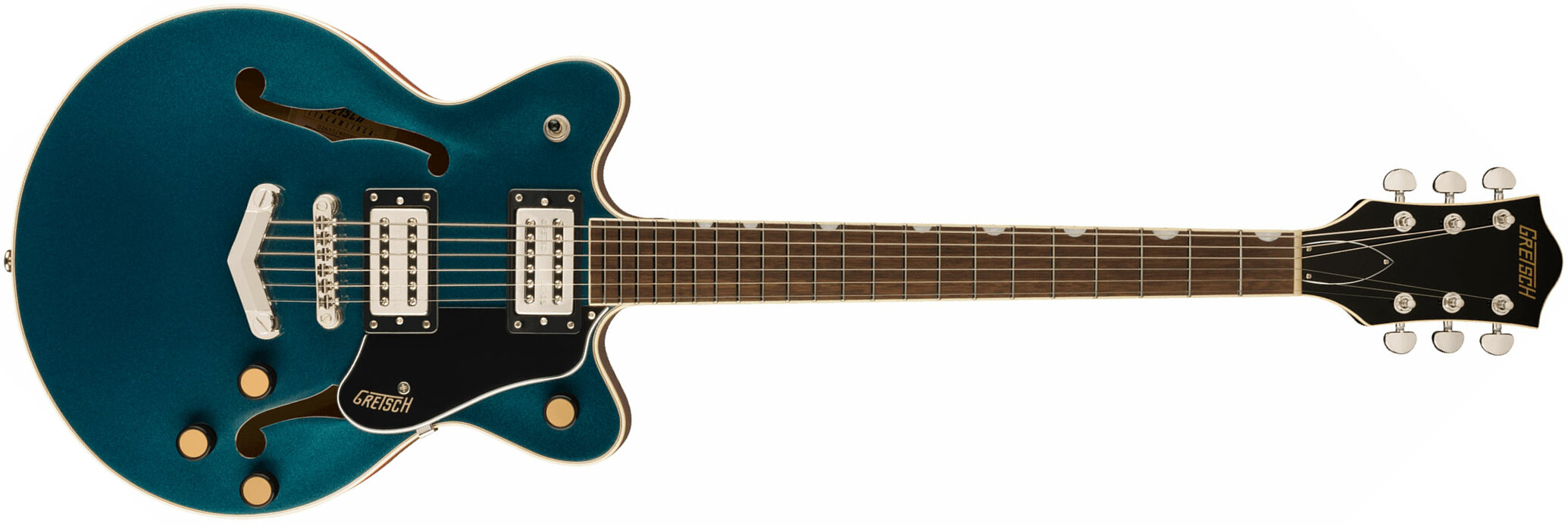 Gretsch G2655 Streamliner Center Block Jr Dc V-stoptail 2h Ht Lau - Midnight Sapphire - Semi-hollow electric guitar - Main picture