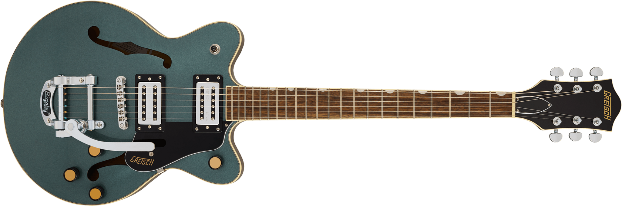 Gretsch G2655t Center Block Jr Dc Bigsby Streamliner 2h Trem Lau - Gunmetal - Double cut electric guitar - Main picture