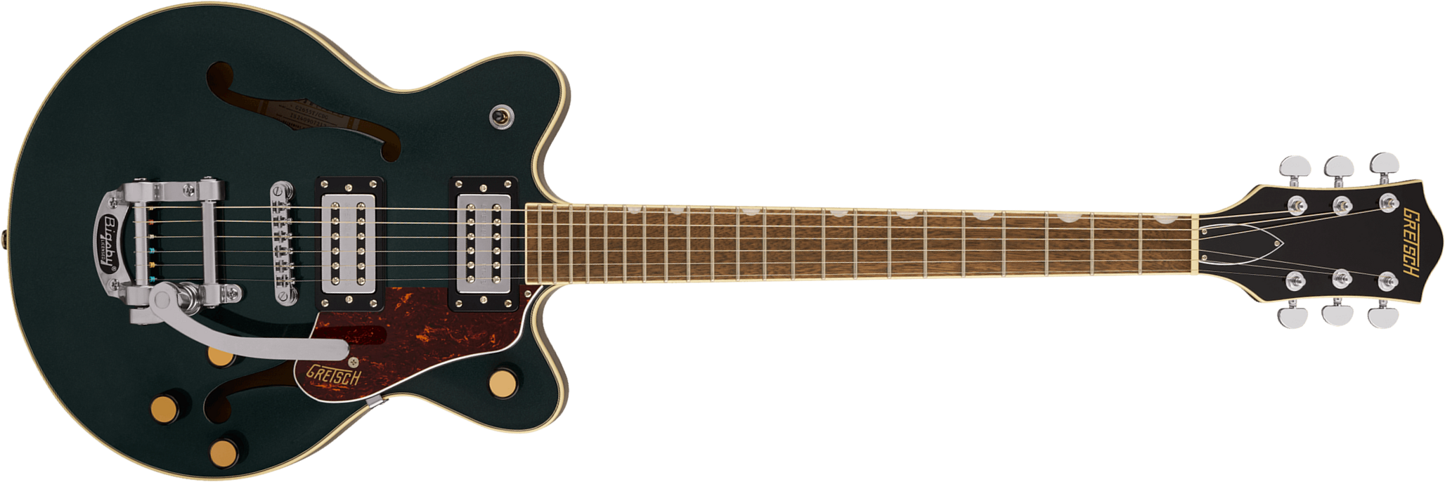Gretsch G2655t Center Block Jr Dc Bigsby Streamliner 2h Trem Lau - Cadillac Green - Double cut electric guitar - Main picture