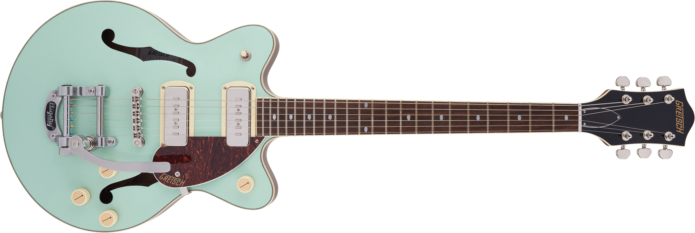 Gretsch G2655t-p90 Streamliner Center Block Jr Bigsby Ss Trem Lau - Mint Metallic - Semi-hollow electric guitar - Main picture