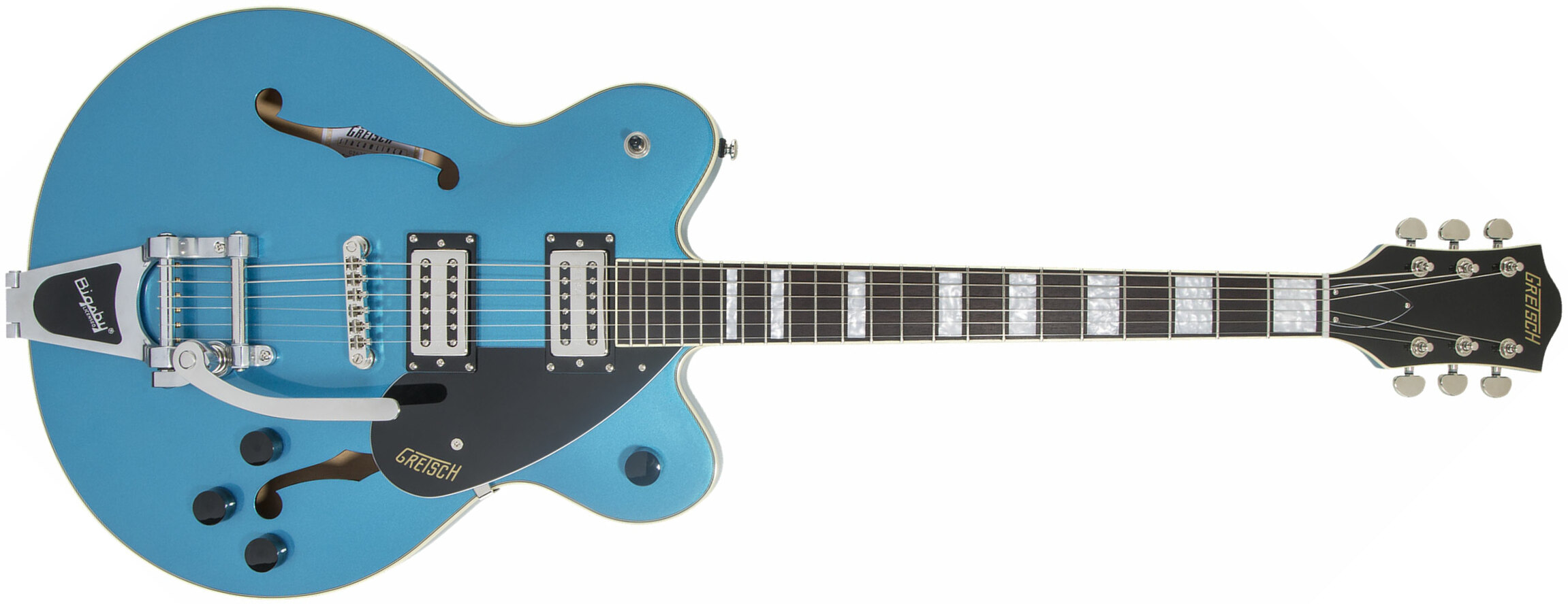 Gretsch G2655t Streamliner Center Block Jr Bigsby Hh Trem Lau - Riviera Blue - Semi-hollow electric guitar - Main picture