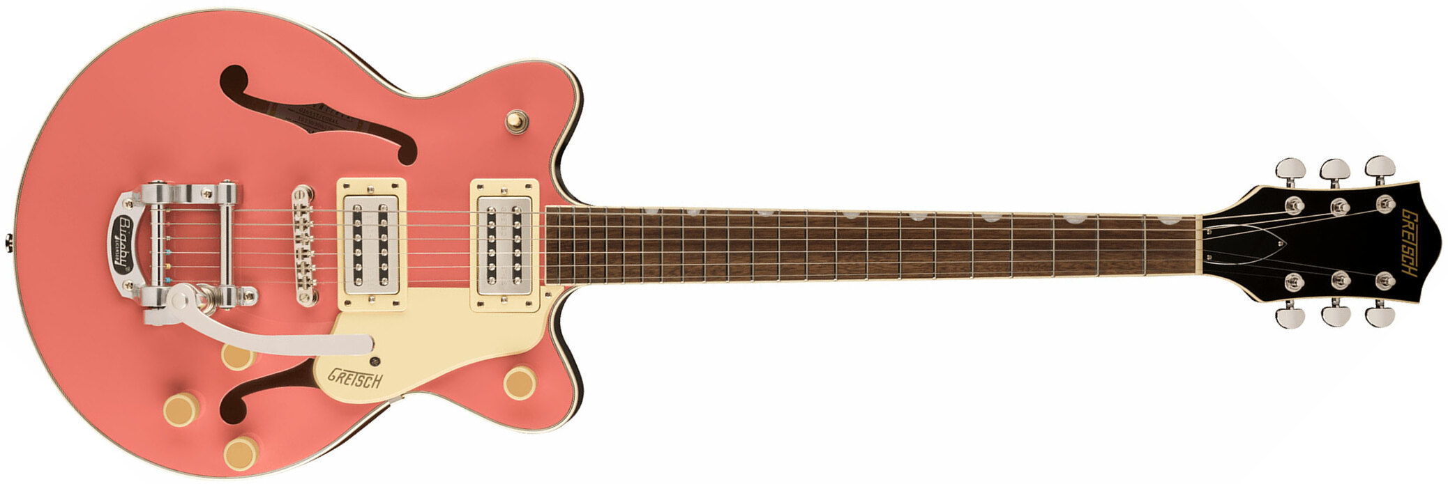 Gretsch G2655t Streamliner Center Block Jr Dc Bigsby 2h Trem Lau - Coral - Double cut electric guitar - Main picture