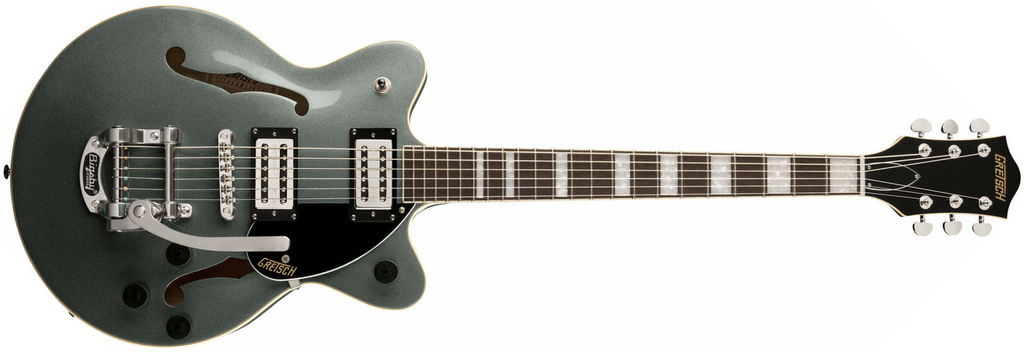 Gretsch G2655t Streamliner Center Block Jr Dc Bigsby Hh Trem Lau - Stirling Green - Double cut electric guitar - Main picture