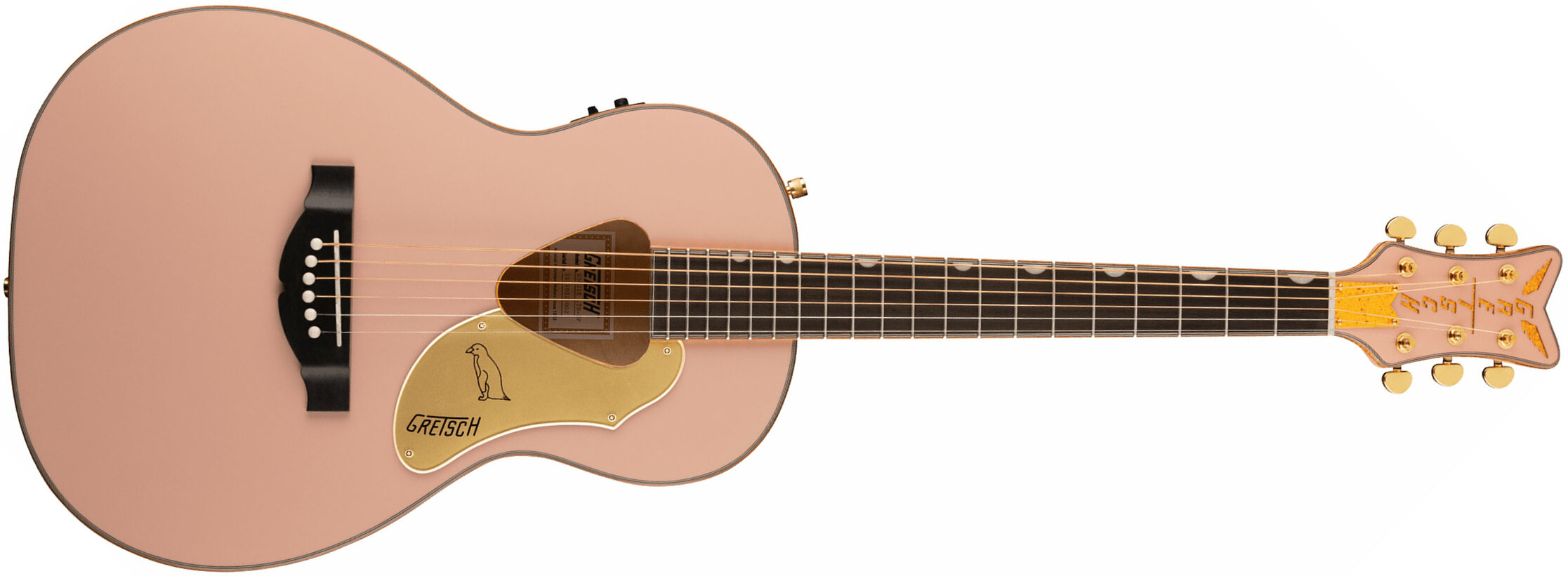 Gretsch G5021e Rancher Penguin Parlor Epicea Erable Lau - Shell Pink - Electro acoustic guitar - Main picture