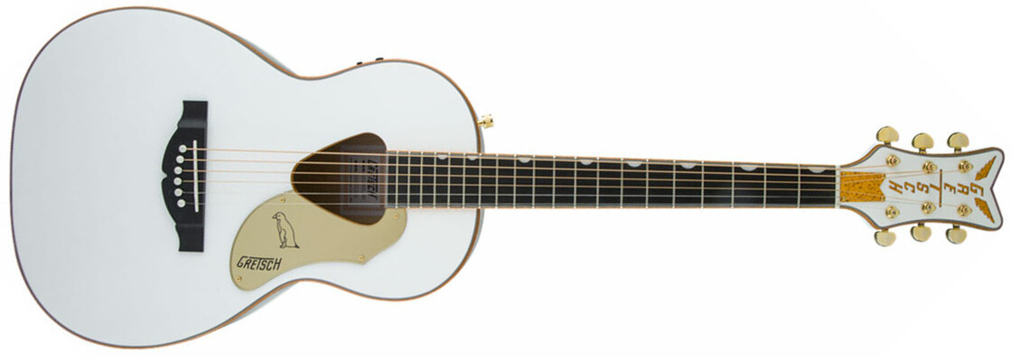Gretsch G5021wpe Rancher Penguin Parlor Epicea Erable Lau - White - Electro acoustic guitar - Main picture