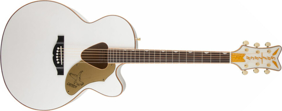 Gretsch G5022cwfe Rancher Falcon Jumbo Cw Epicea Erable Rw - White - Electro acoustic guitar - Main picture