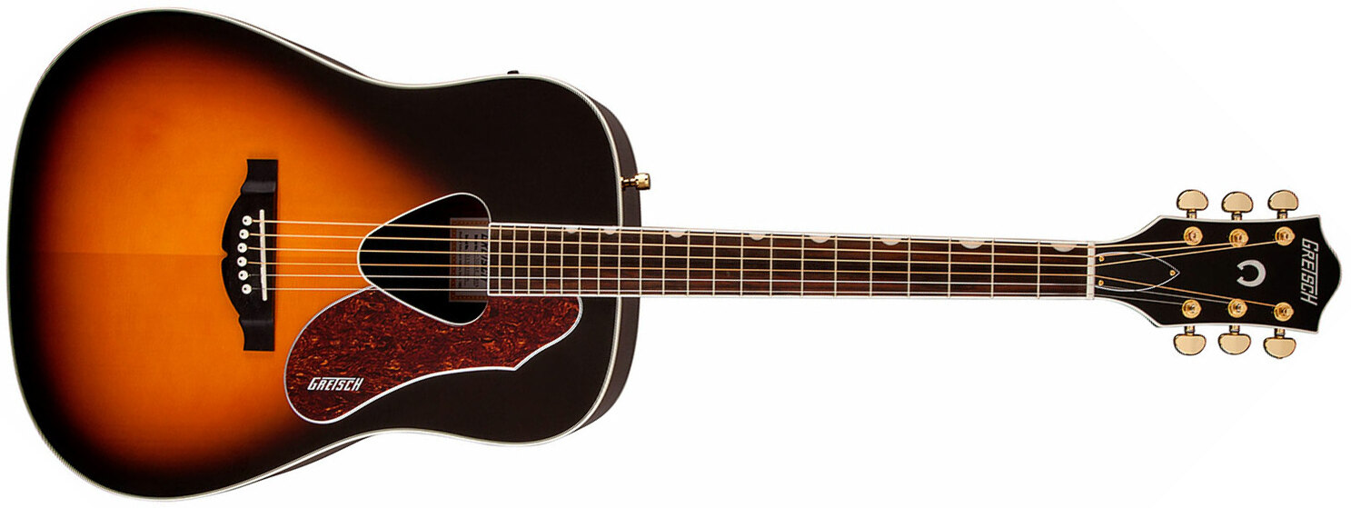 Gretsch G5024e Rancher Dreadnought Epicea Acajou Rw - Sunburst - Electro acoustic guitar - Main picture