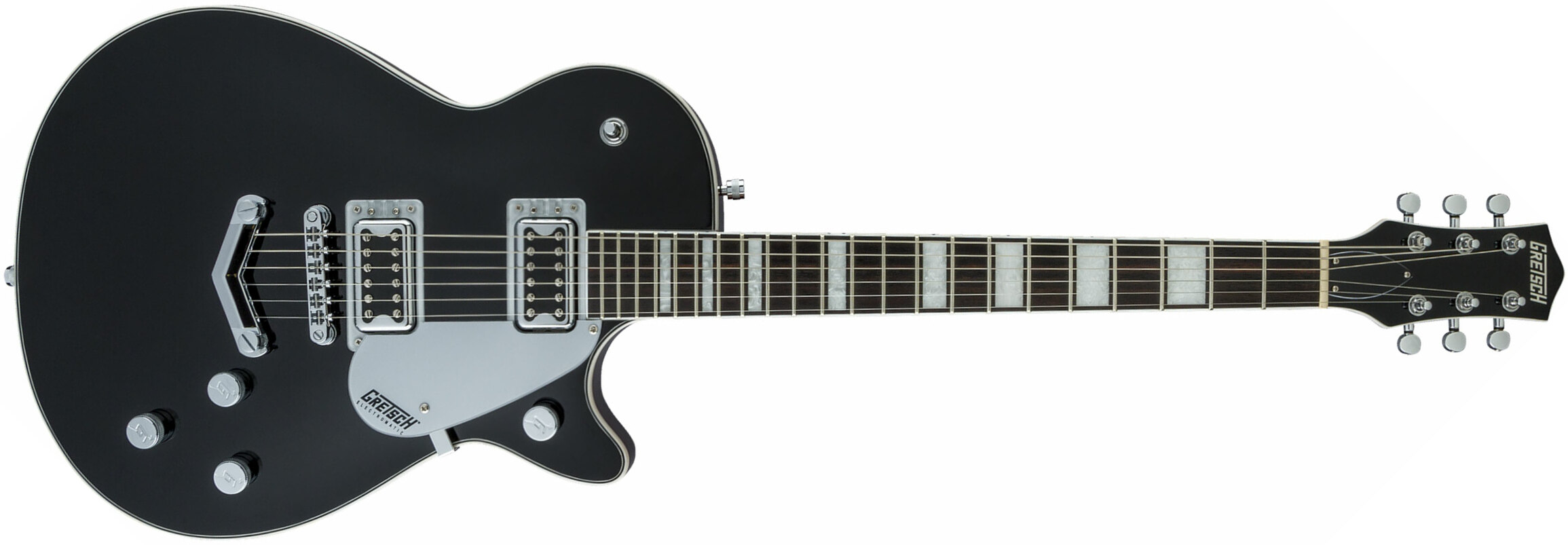 Gretsch G5220 Electromatic Jet Bt V-stoptail Hh Ht Wal - Black - Single cut electric guitar - Main picture
