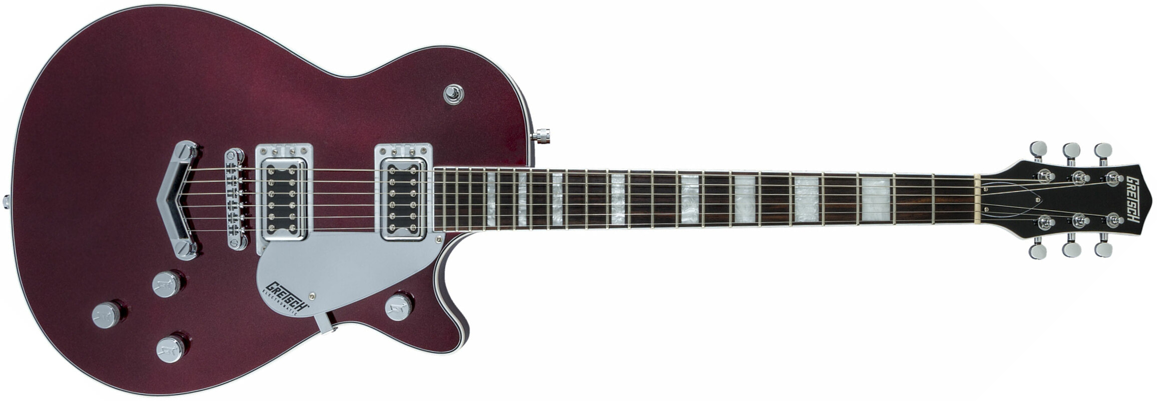 Gretsch G5220 Electromatic Jet Bt V-stoptail Hh Ht Wal - Dark Cherry Metallic - Single cut electric guitar - Main picture