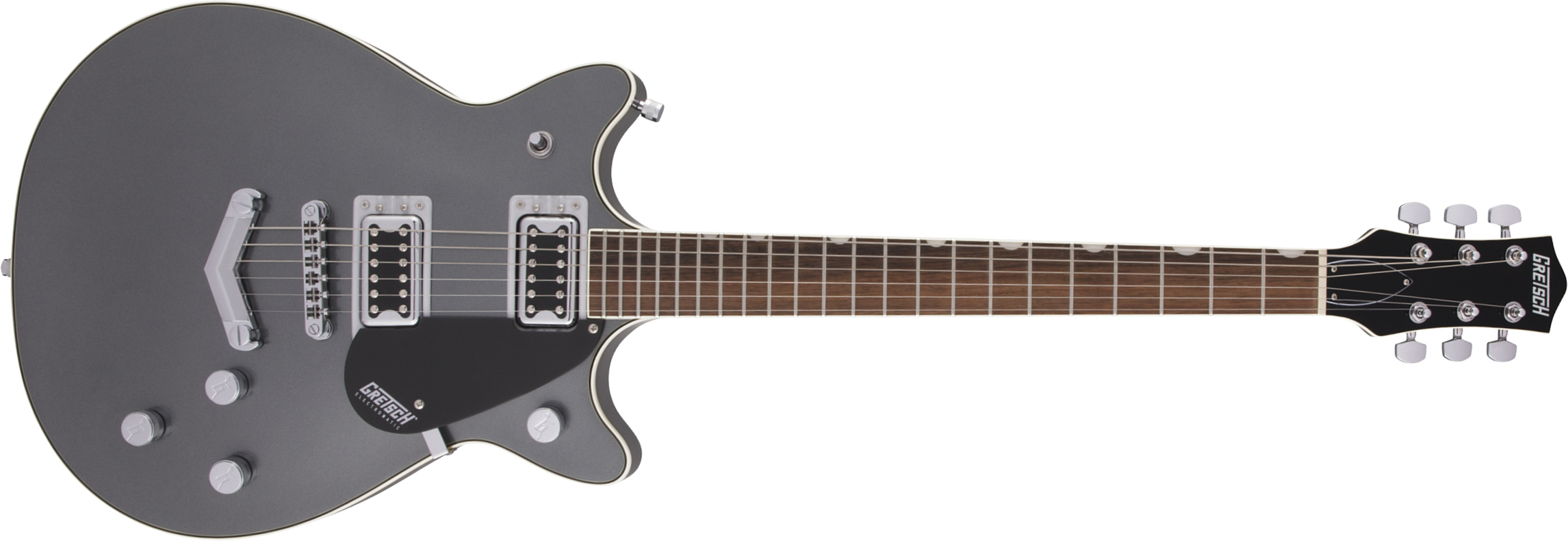 Gretsch G5222 Electromatic Double Jet Bt V-stoptail Hh Ht Lau - London Grey - Double cut electric guitar - Main picture