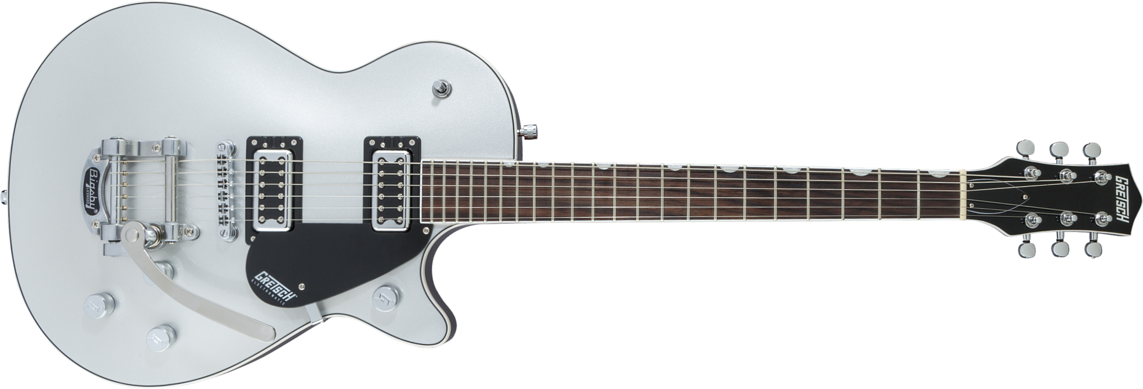 Gretsch G5230t Electromatic Jet Ft Single-cut Bigsby Hh Trem Wal - Airline Silver - Single cut electric guitar - Main picture