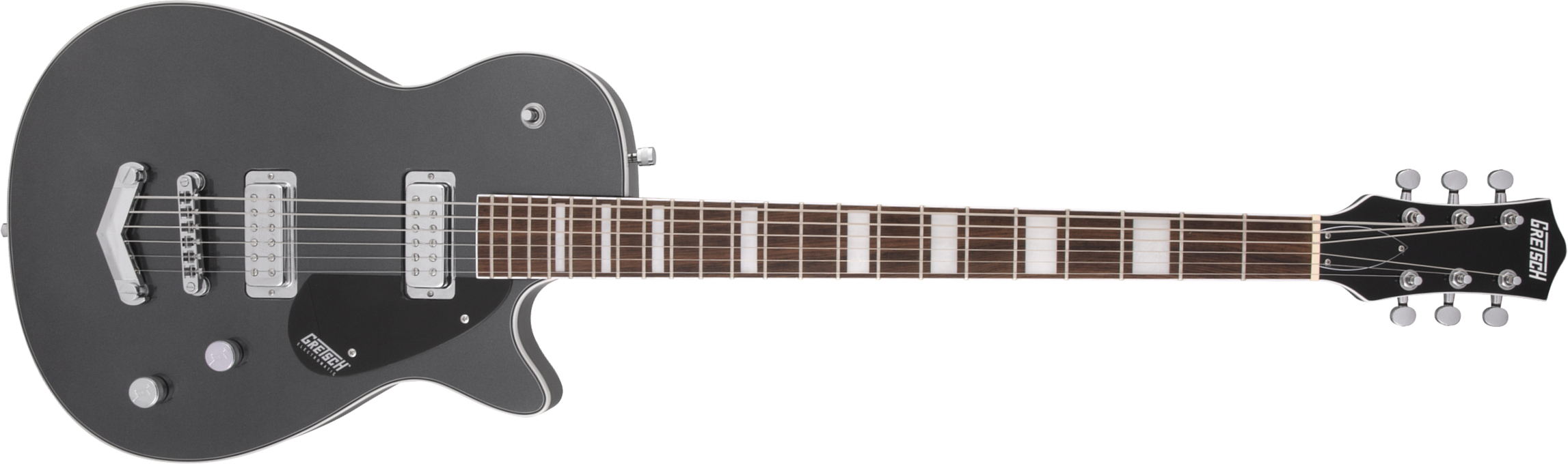 Gretsch G5260 Electromatic Jet V-stoptail Hh Ht Lau - London Grey - Baritone guitar - Main picture