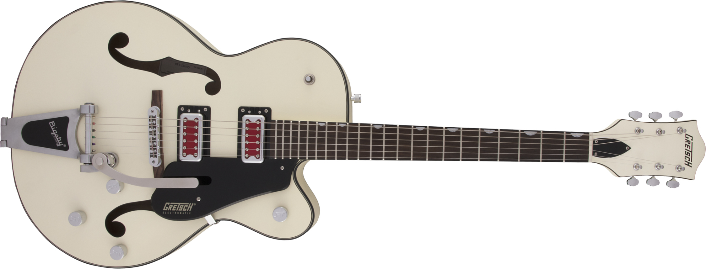 Gretsch G5410t Rat Rod Bigsby Electromatic Hollow Body 2h Trem Rw - Matte Vintage White - Semi-hollow electric guitar - Main picture