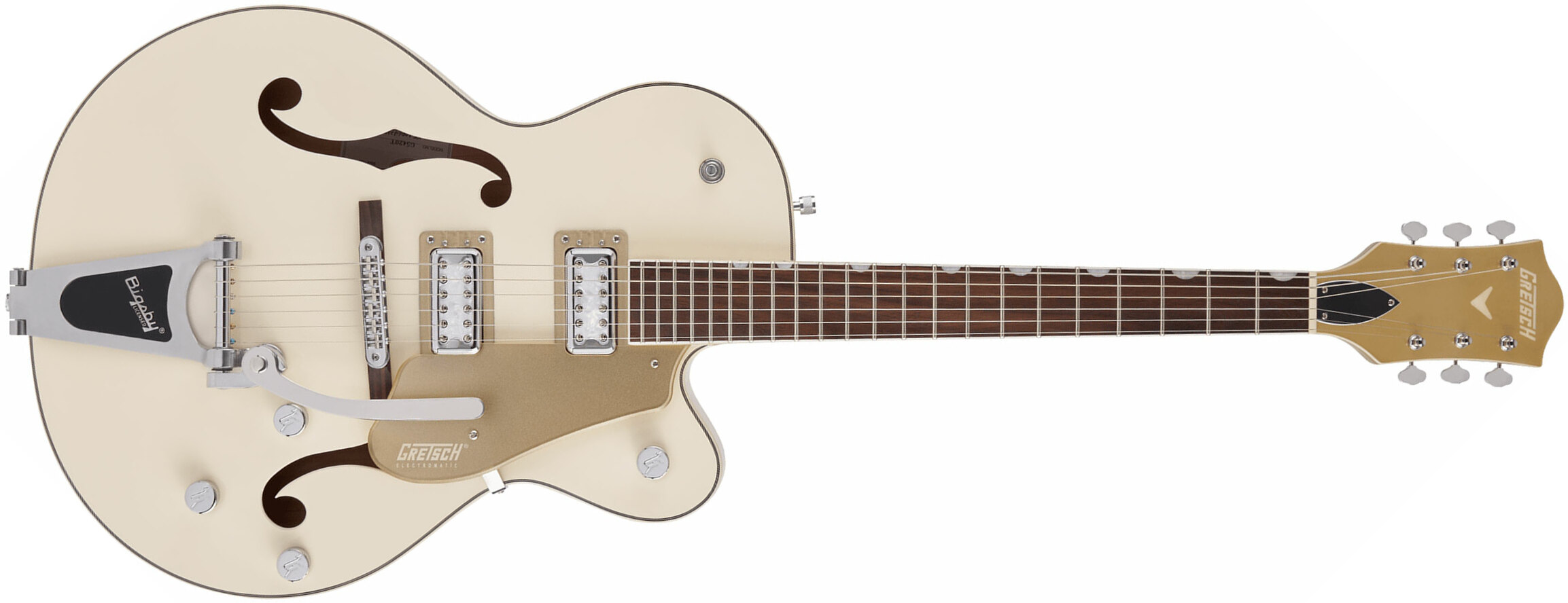 Gretsch G5410t Tri-five Electromatic Hollow Hh Bigsby Rw - Two-tone Vintage White/casino Gold - Semi-hollow electric guitar - Main picture