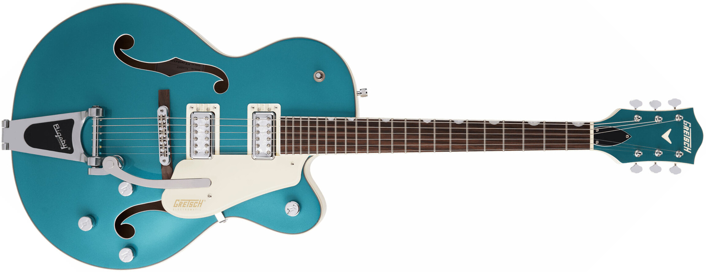 Gretsch G5410t Tri-five Electromatic Hollow Hh Bigsby Rw - Two-tone Ocean Turquoise/vintage White - Semi-hollow electric guitar - Main picture